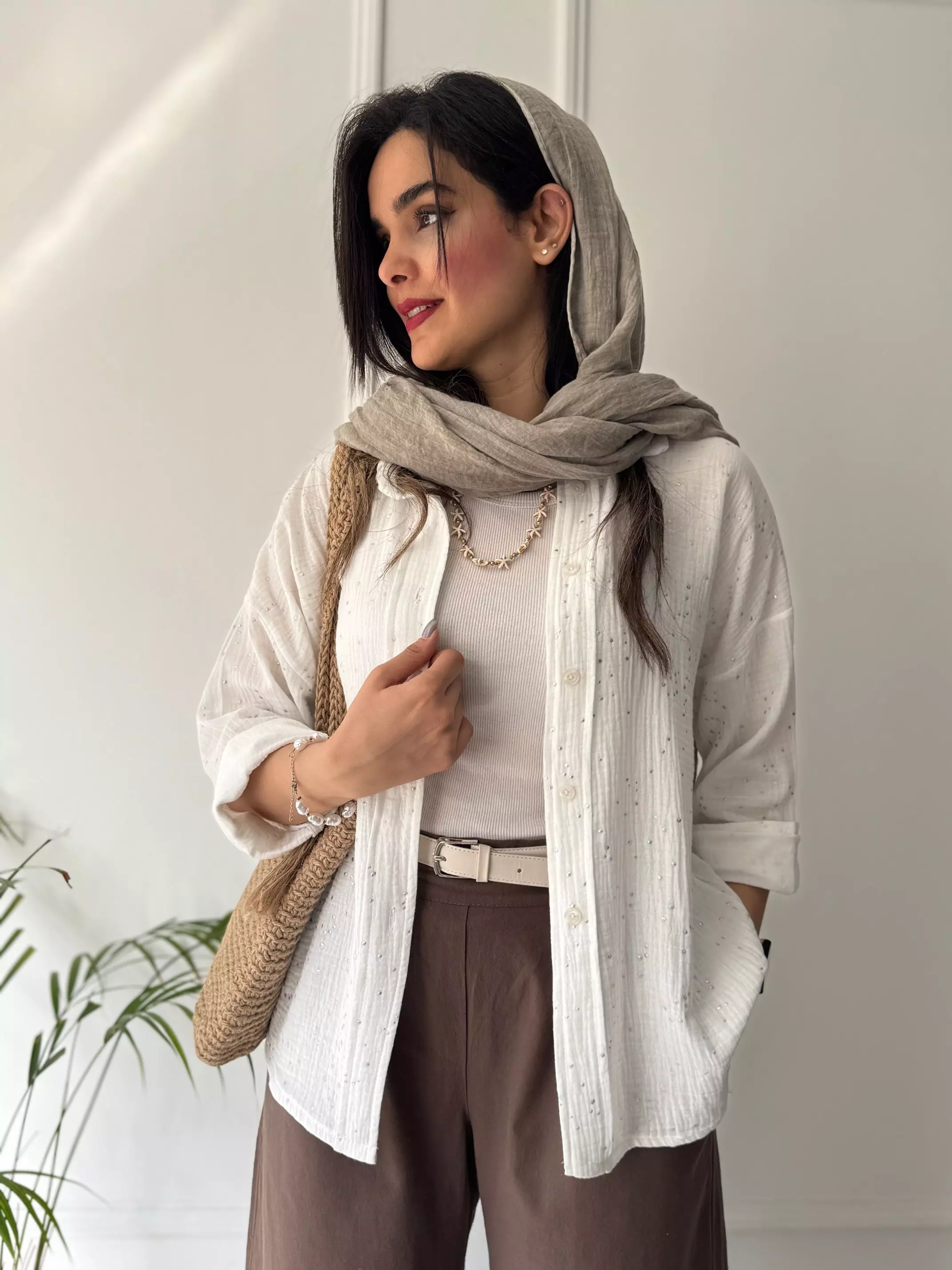 مانتو شومیزی پاستیلی میلانی